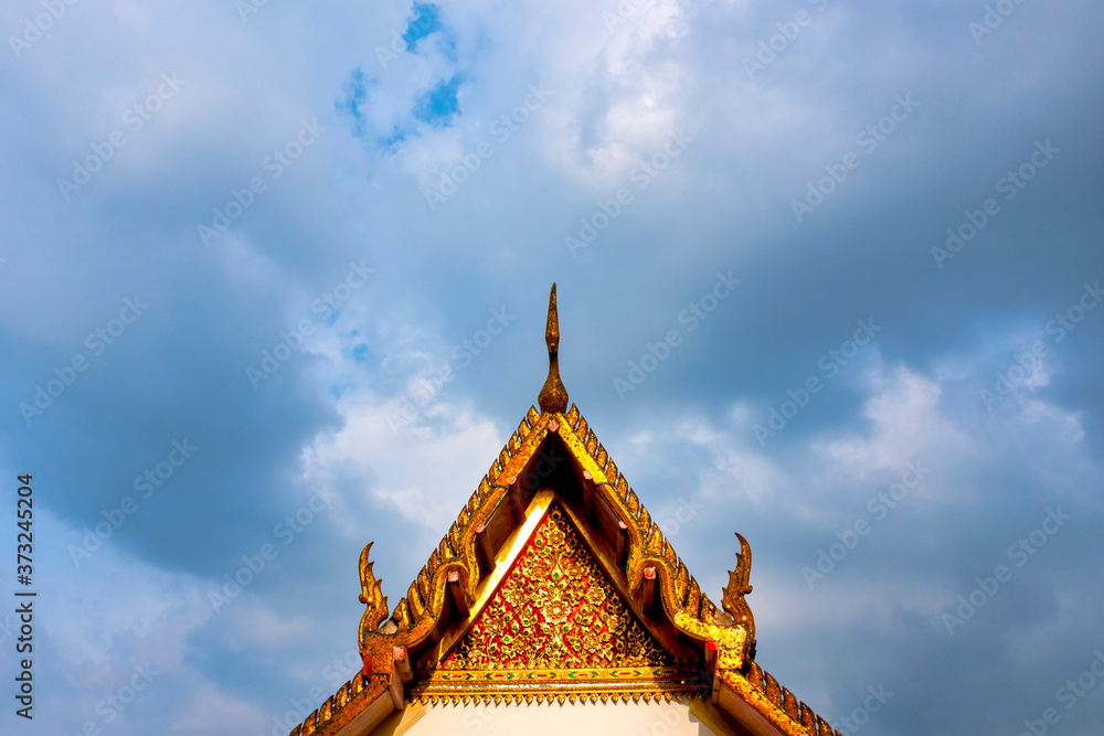 Tiled Tympanum of a Buddhist temple