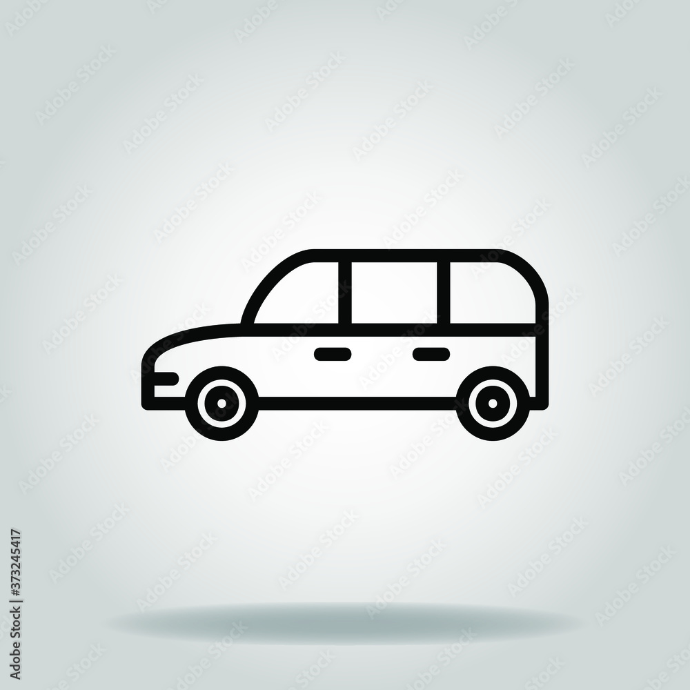 Logo or symbol of suv icon with black line style
Logo or symbol of suv icon with black line style