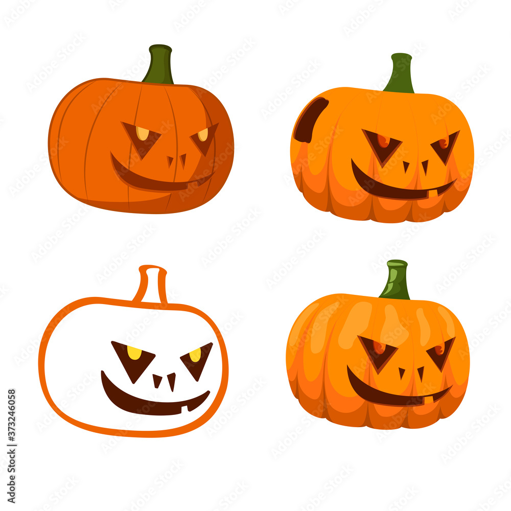 Pumpkin. Halloween. Contour. Flat. Pumpkin. Halloween. Contour. Flat.