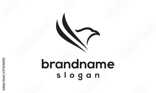Simple eagle logo design vector