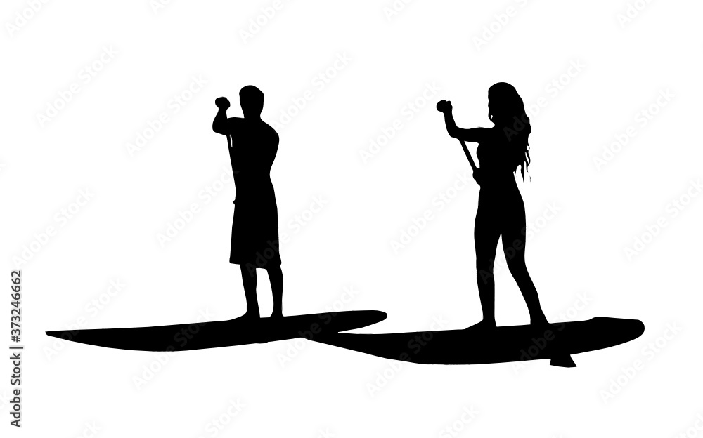 Stand-up paddle Stock Vector | Adobe Stock