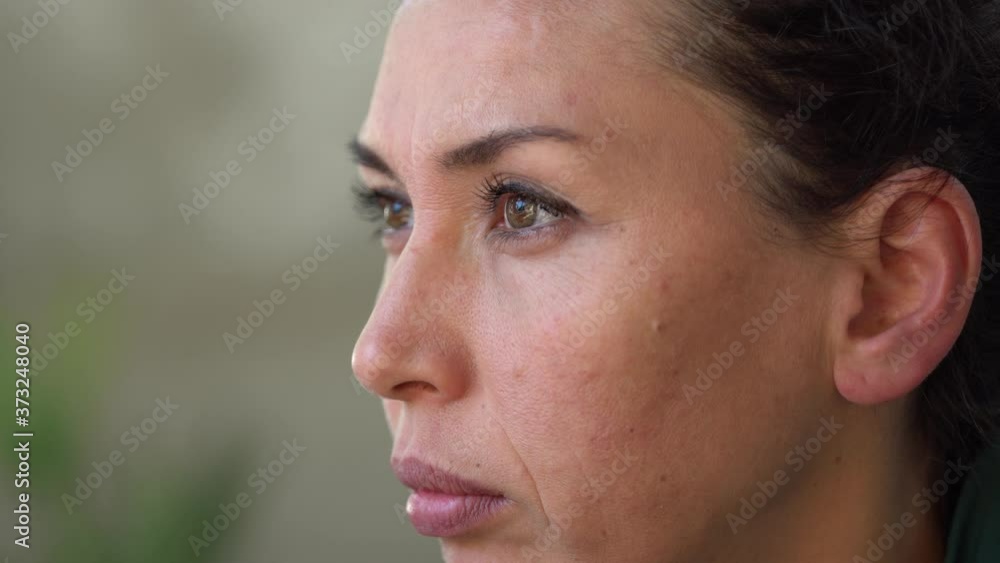 Portrait of a sad adult brunette woman Portrait of a sad adult brunette woman