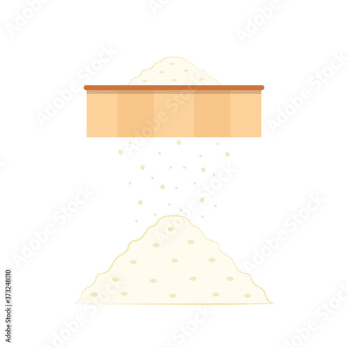 Sifted flour vector. Sifted flour vector on white background.