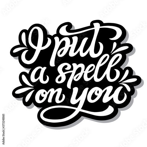 Hand lettering Halloween quote