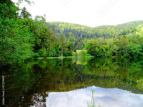 Europe, France, Great East region, Haut Rhin department, mountain lake photo