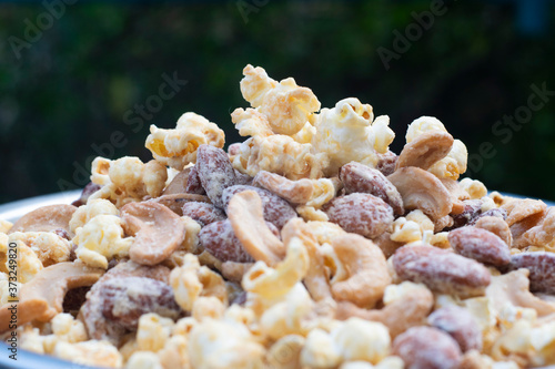 Homemade Popcorn Caramel at the morning before sunshine
