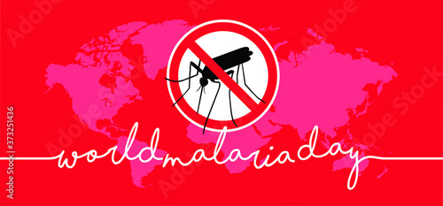 Stop malaria mosquito, dengue or zika virus alert. World malaria day on April 25. Vector signaling seamless pattern. Insect bite, blood infection ( illness ).