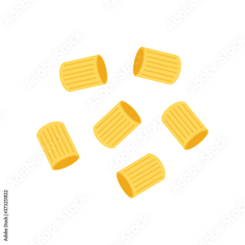 Pasta noodles vector. Pasta noodles on white background. 