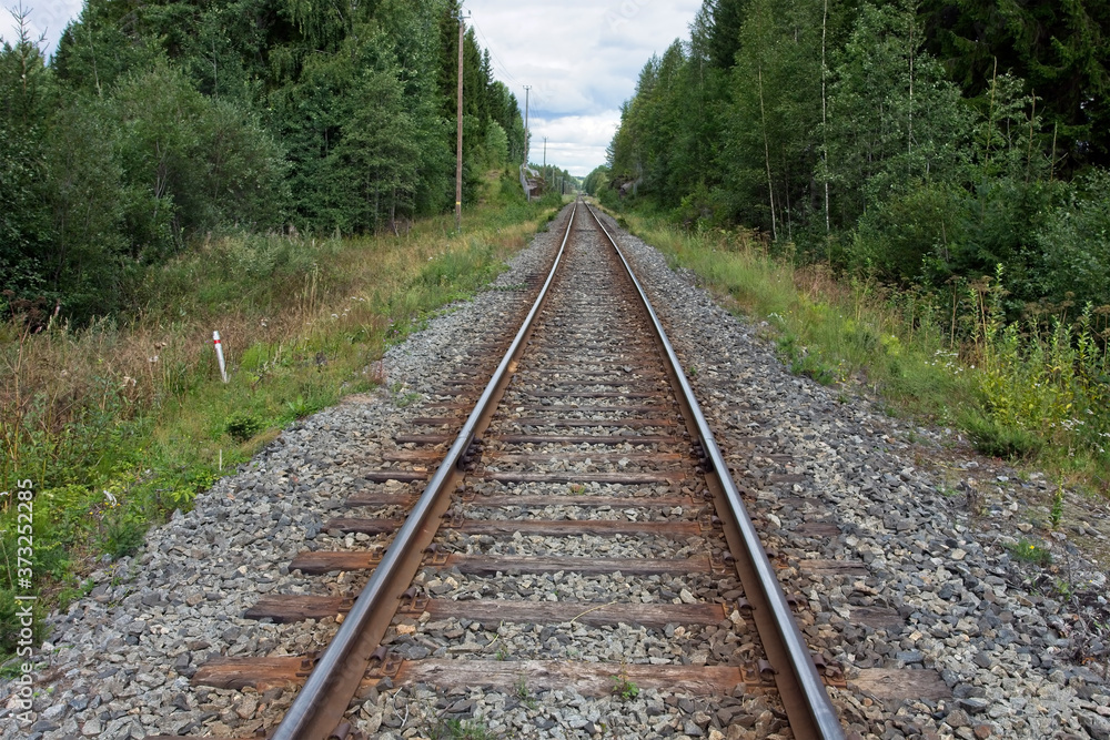 Obraz premium empty railroad tracks