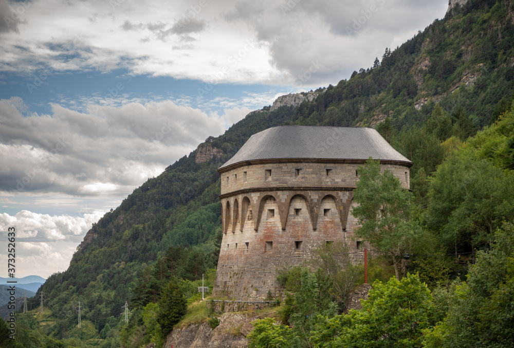 rifle tower located in the Aragonese Pyrenees in the municipality of canfran
