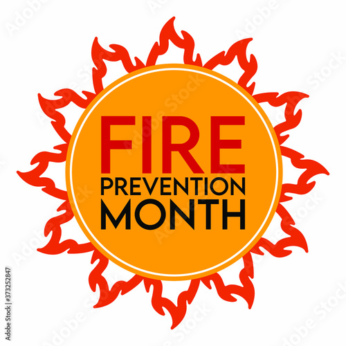 Vector illustration on the theme of national Fire prevention month observed each year during October.