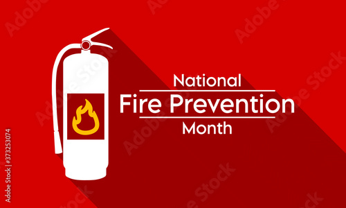 Vector illustration on the theme of national Fire prevention month observed each year during October.