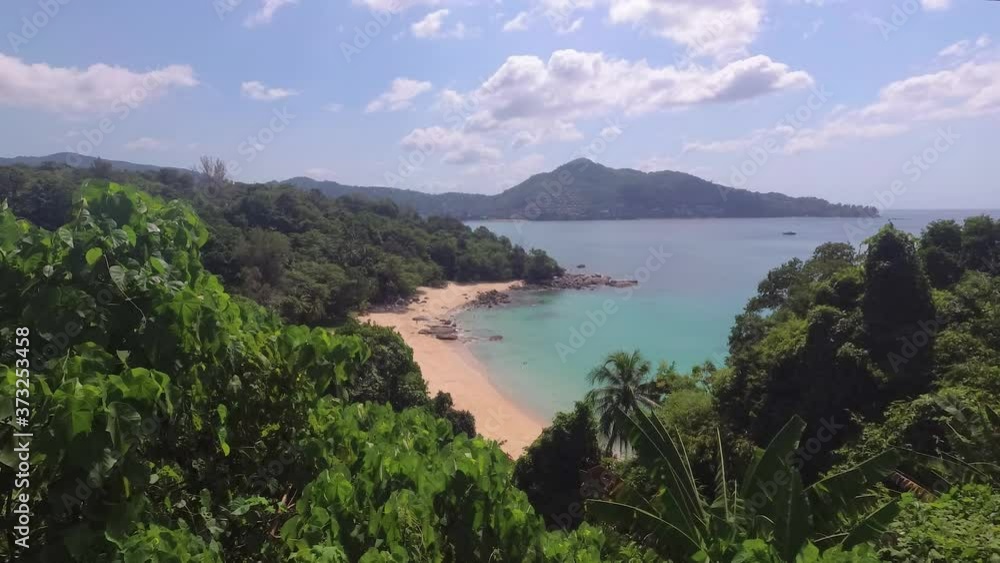 Beach on the coast of Phuket, Thailand and the jungle Beach on the coast of Phuket, Thailand and the jungle