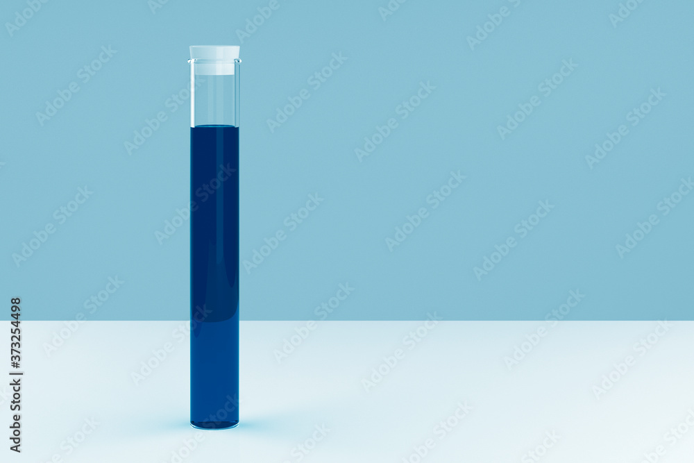 Corona virus vaccine development with ampoule - 3D illustration Corona virus vaccine development with ampoule - 3D illustration