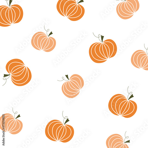 hand draw pumpkin pattern vector