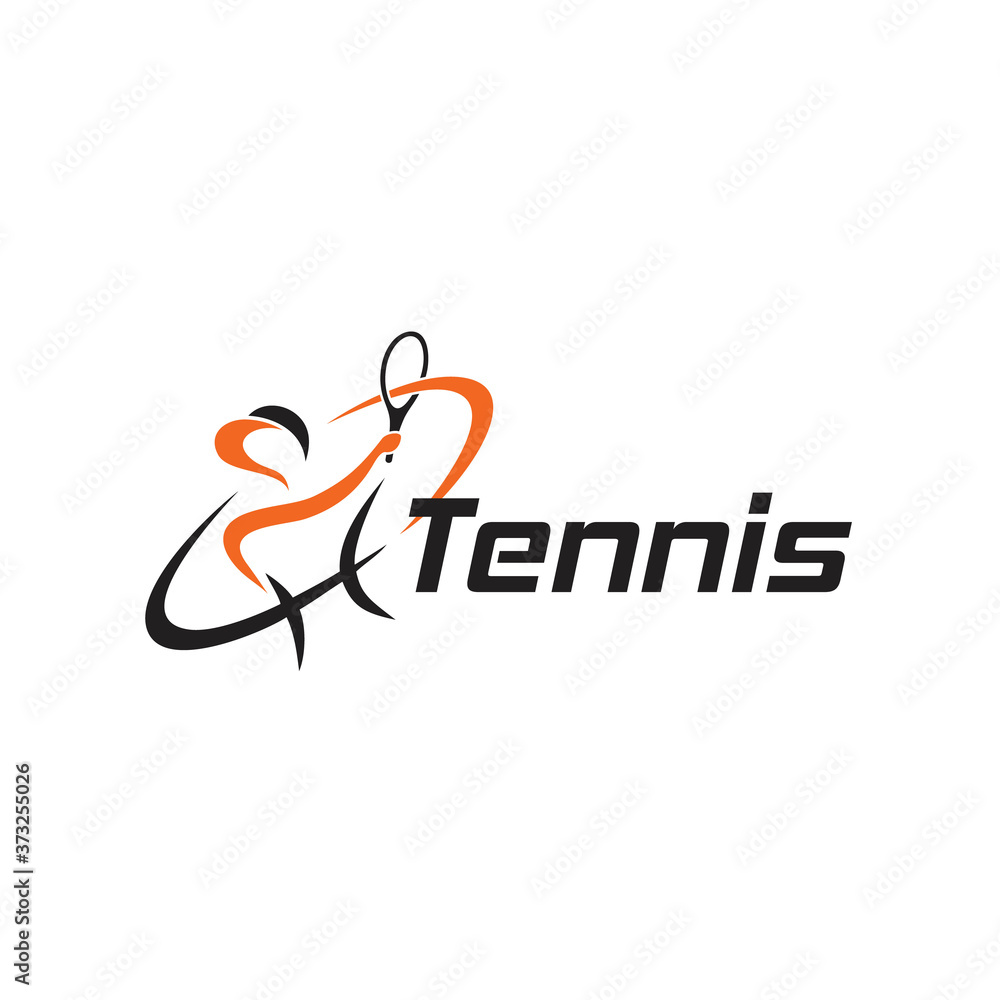 clean vector logo for tennis trainer Stock Vector Adobe Stock