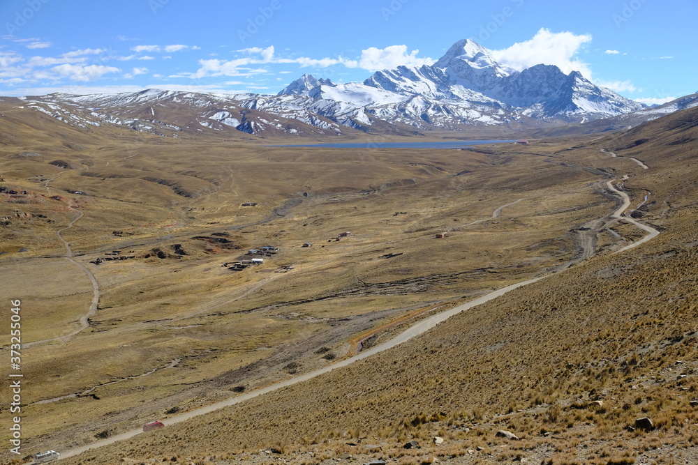 Bolivia La Paz Chacaltaya - Scenic view of Chacaltaya Mountain