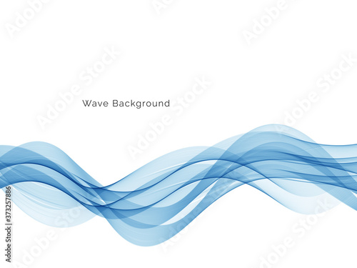 Modern blue wave decorative background