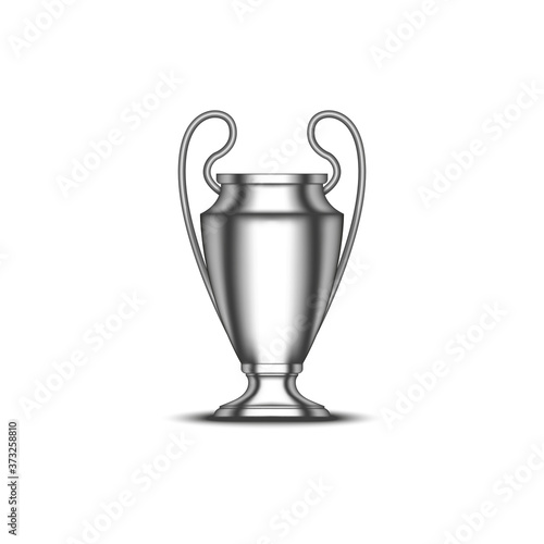 Obraz na plátně Champions League Cup football trophy realistic vector 3d model isolated on white
