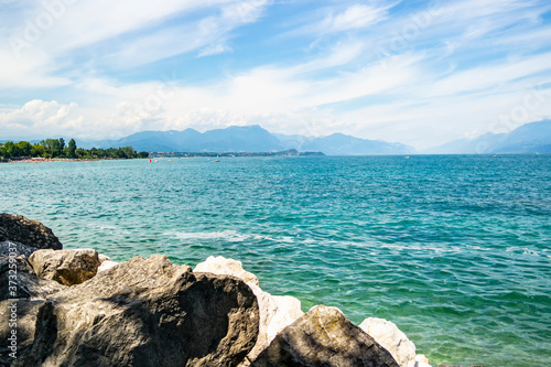 View from Desenzano sul Garda lake, Lombardy - Italy