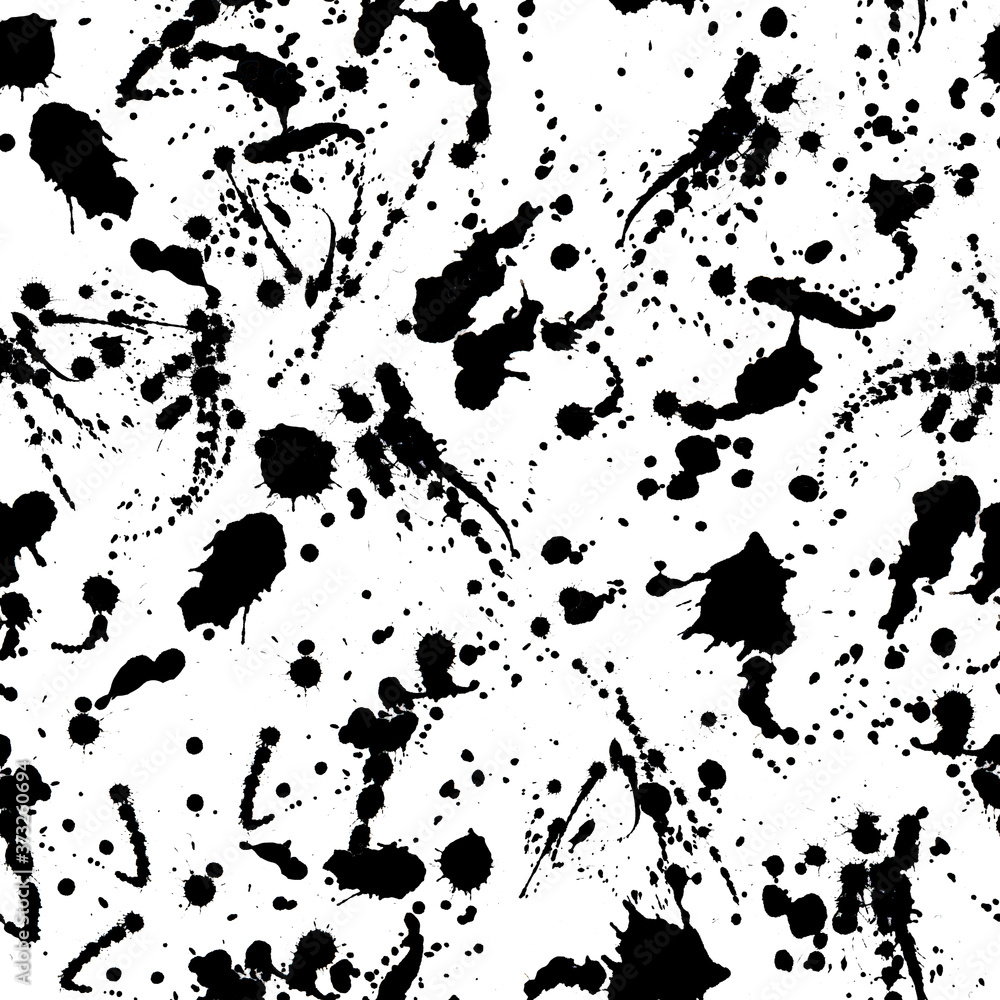 Black splashes on white background Black splashes on white background