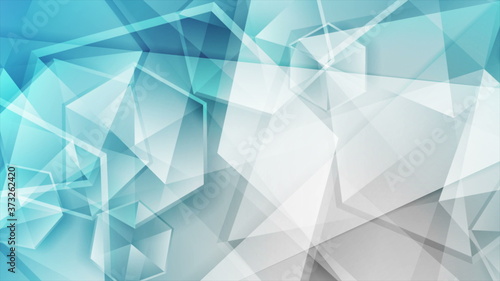 Blue grey tech polygonal abstract background