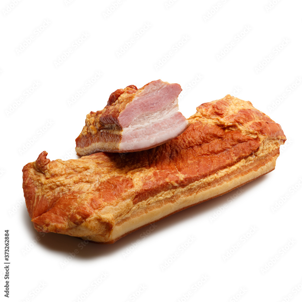 Big bulk piece of tasty smoked bacon. Big bulk piece of tasty smoked bacon.