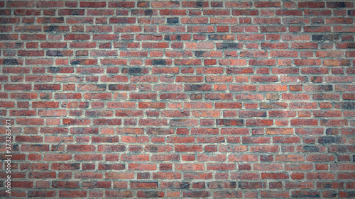 Brick Wall Texture Panoramic Vignetted