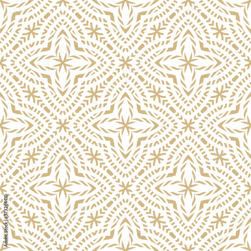 Fototapet Golden ornamental geometric seamless pattern
