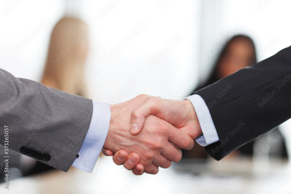 Handshake on business meeting