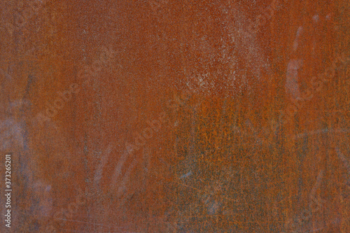 Deep Red Rusty iron or steel texture and surface. Vintage and industrial concept, Rust on metal material with scratch and bumpy surface. 