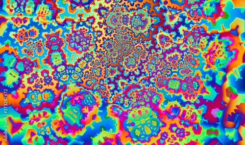 Colorful abstract computer generated fractal design