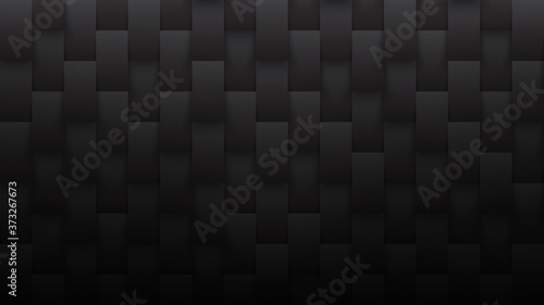 3D Rectangles Pattern Conceptual Sci-Fi Abstract Minimalist Black Background. Science Technological Tetragonal Structure Dark Wallpaper In Ultra High Definition Quality. Tech Blank Subtle Backdrop