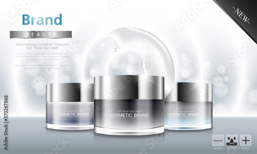 cosmetic cream and body lotion poster premium skin care products.