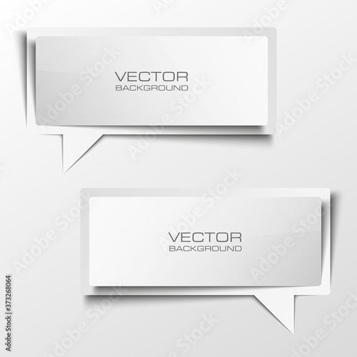 Colloquial cloud vector banner. The original form as two form, overlapping. The flat image. Advertising Design shape. Vector label tag.