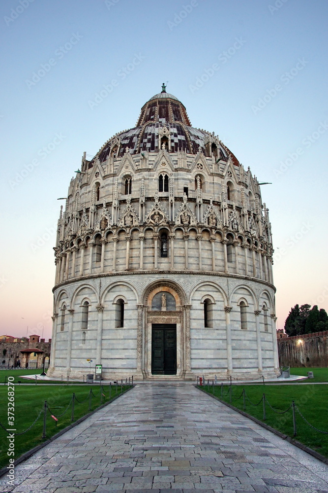 Baptistery of St. John in Piazza del Duomo, Pisa, Italy