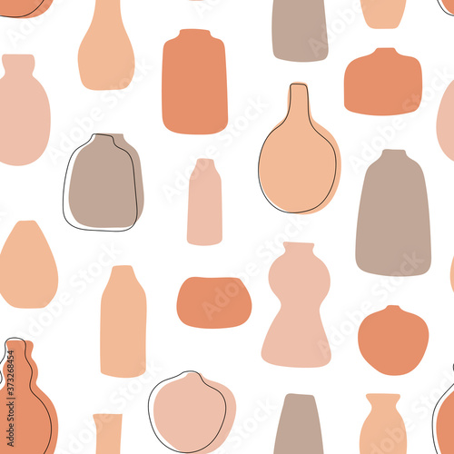 Modern terracotta pattern. Seamles vector background. Contemporary texture for print.