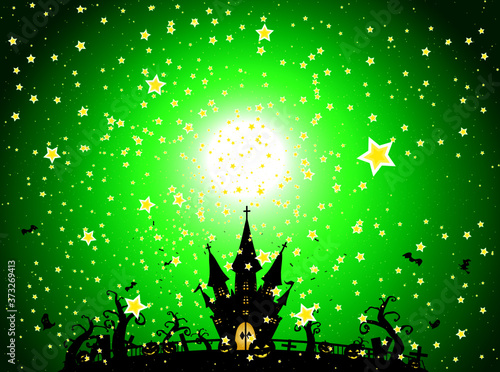 星空の下のお城　グリーンVER