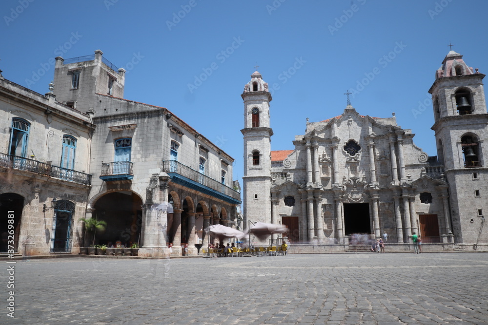 キューバのハバナのカテドラル広場
Plaza de la Catedralにあるハバナ大聖堂　Catedral de San Cristóbal de La Habana