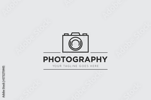 camera photography logo, studio icon and symbol vector illustration