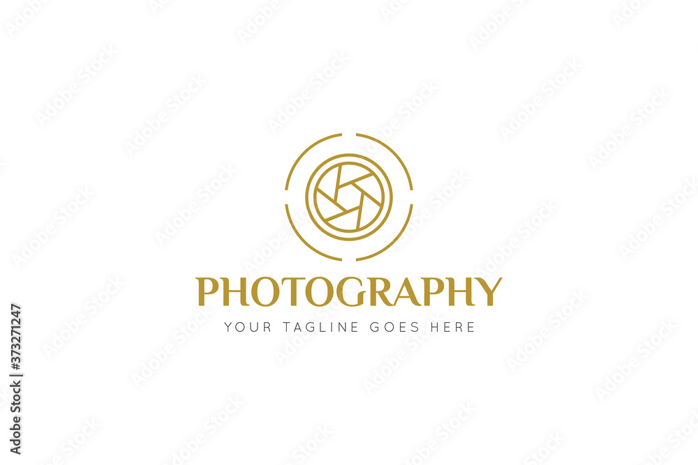 camera photography logo, studio icon and symbol vector illustration