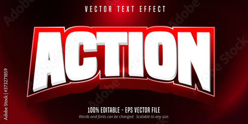 Action text, sport style editable text effect
