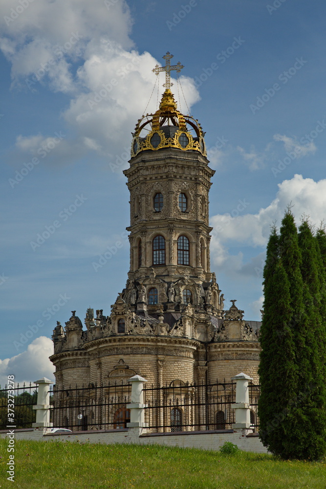 The Orthodox Church of the Sign of the Most Holy Theotokos in the Dubrovitsy estate. The Orthodox Church of the Sign of the Most Holy Theotokos in the Dubrovitsy estate.