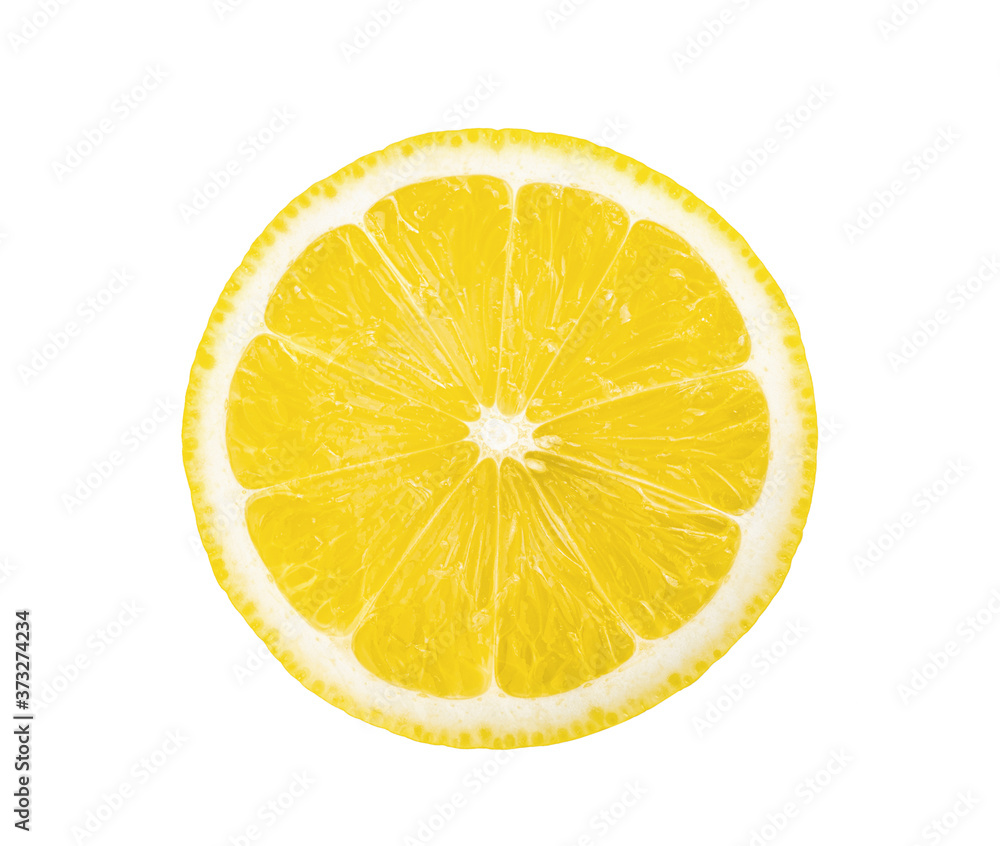 lemon slice on a white background