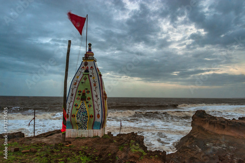 Diu, beautiful view of Arabian Sea from the INS Khukri memorial in Diu, Union territory of Daman and Diu, India photo