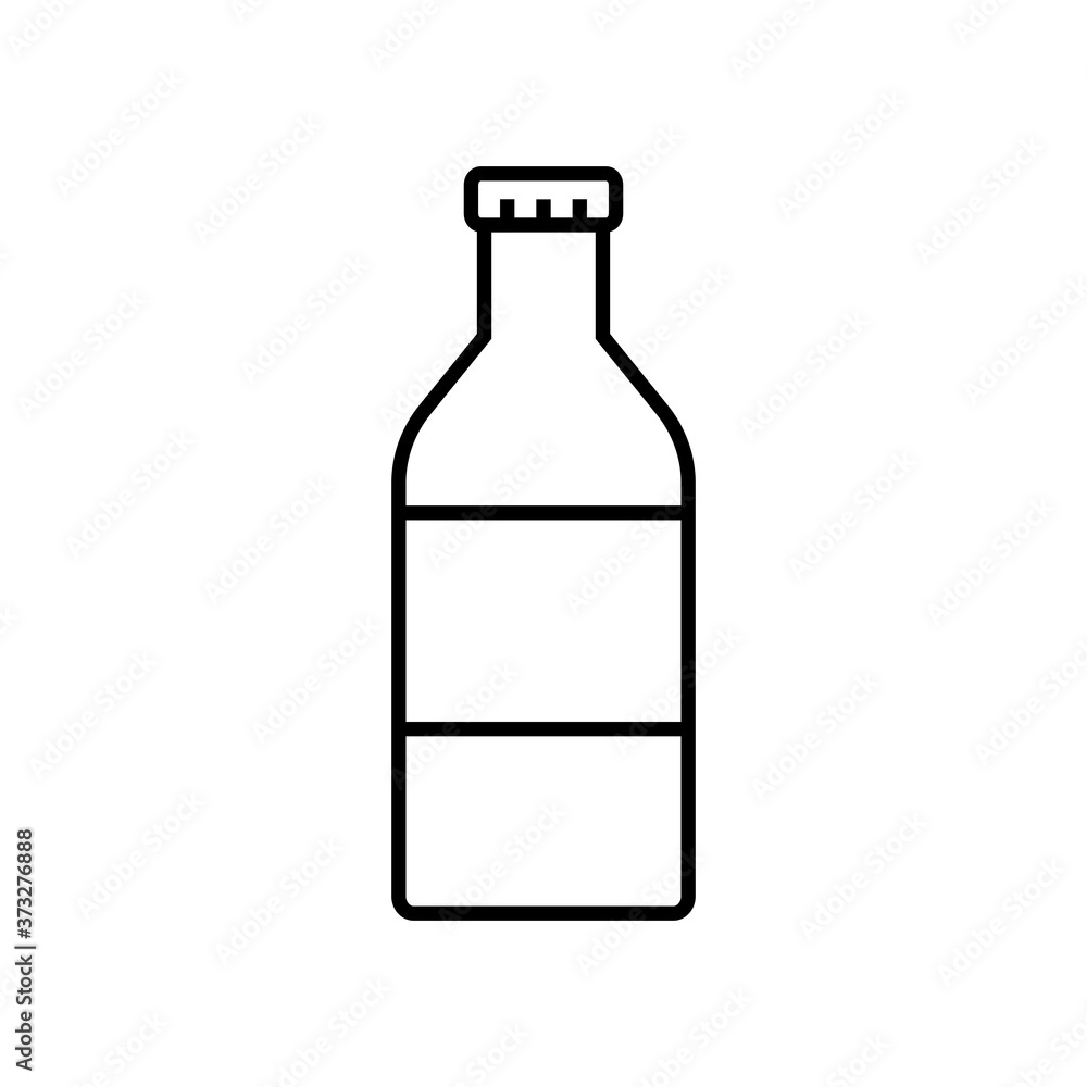 Botella. Icono de bebida. Ilustración vectorial estilo plano Botella. Icono de bebida. Ilustración vectorial estilo plano