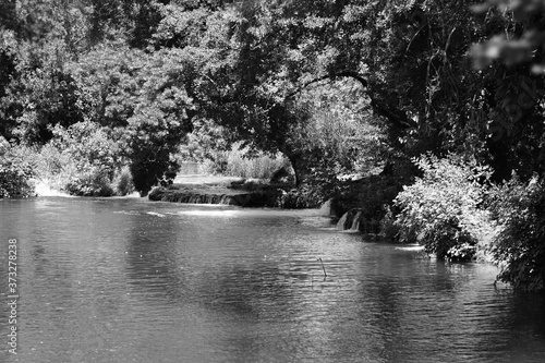 waterfall in the mountains krka vacation corona covid-19 virus lock down photo