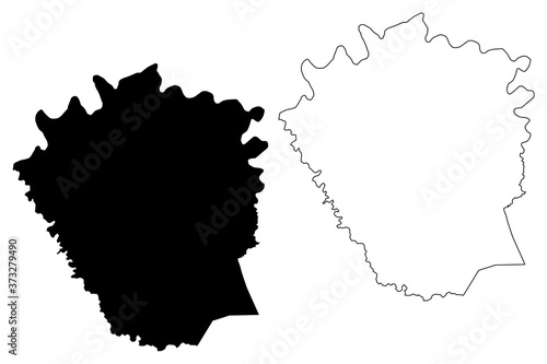 Madison County, Kentucky (U.S. county, United States of America, USA, U.S., US) map vector illustration, scribble sketch Madison map