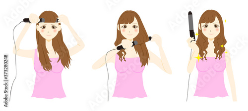 コテを使う　女性