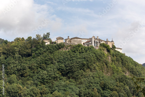 View of holy mountain in Varallo photo